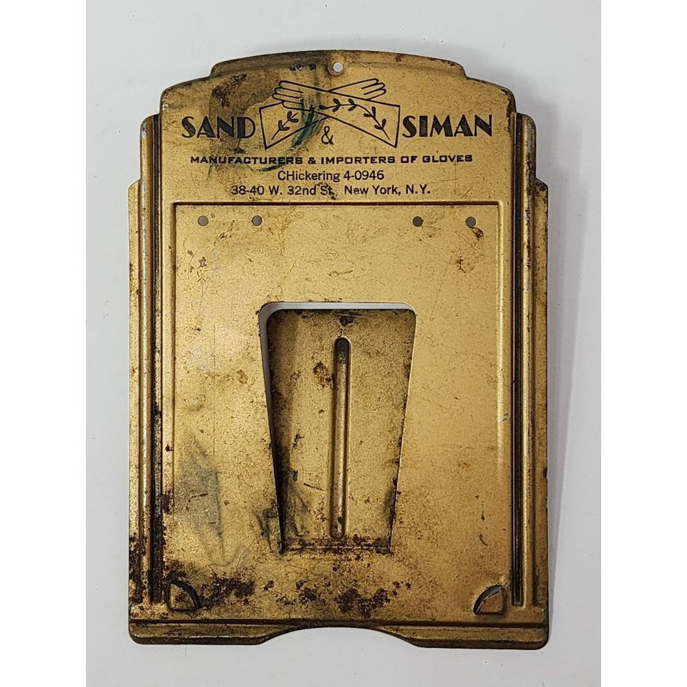 Vintage Metal Sand Siman Manufacturers & Importers Of Gloves Advertisement